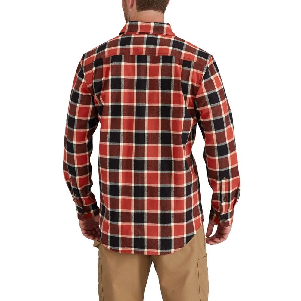 Carhartt Hubbard Plaid Flannel Button Up Long Sleeves Size L - Picture 6 of 7